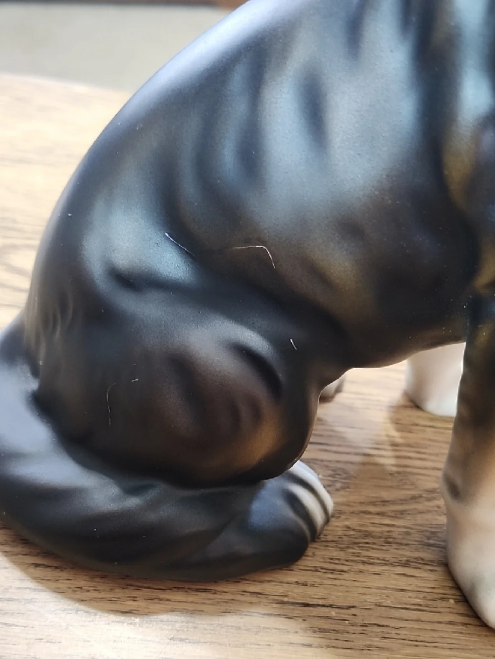 Beautiful, Large ceramic statue German Shepherd Dog Figurine Black & Tan puppy